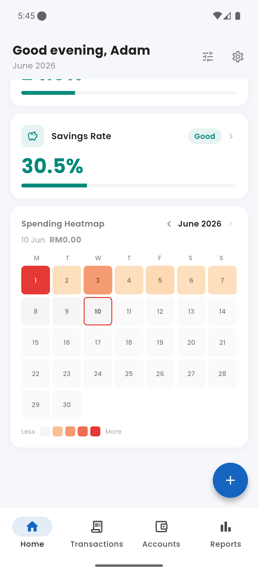 Spending Heatmap