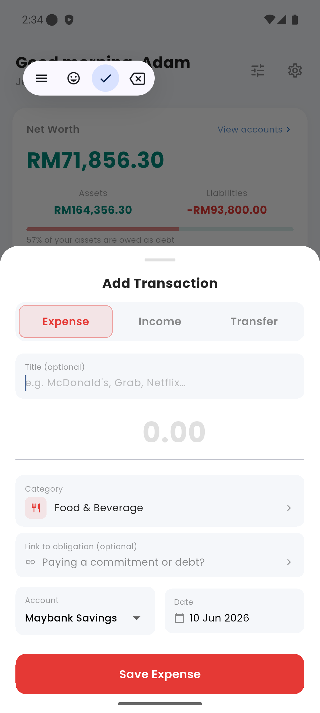 Add Transaction